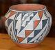Superb Vintage Handcoiled Acoma Pueblo Olla! Mid To Early 1900's/free Shipping