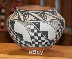 Superb Vintage Handcoiled Acoma Pueblo Olla! MID To Early 1900's/free Shipping