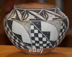 Superb Vintage Handcoiled Acoma Pueblo Olla! MID To Early 1900's/free Shipping