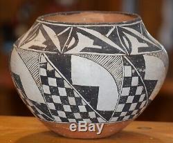 Superb Vintage Handcoiled Acoma Pueblo Olla! MID To Early 1900's/free Shipping