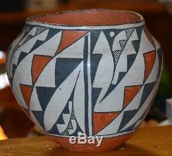 Superb Vintage Handcoiled Acoma Pueblo Olla! MID To Early 1900's/free Shipping