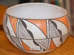 Superb Vintage Handcoiled Acoma Pueblo Olla! MID To Early 1900's/free Shipping