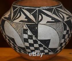 Superb Vintage Handcoiled Acoma Pueblo Olla! MID To Early 1900's/free Shipping