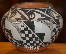 Superb Vintage Handcoiled Acoma Pueblo Olla! MID To Early 1900's/free Shipping