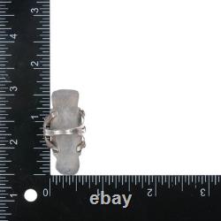Sz6.5 Early Native American silver turquoise kachina form ring