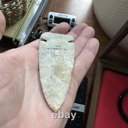 Thebes Arrowhead Burlington Chert St Clair County Illinois 1900s Perino COA G9.5