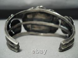 Thicker Early Vintage Navajo Royston Turquoise Sterling Silver Bracelet