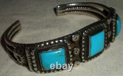 VINTAGE EARLY NAVAJO QUALITY TURQUOISE STERLING SILVER TWIST WIRE BRACELET vafo VINTAGE EARLY NAVAJO QUALITY TURQUOISE STERLING SILVER TWIST WIRE BRACELET vafo