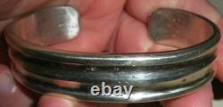 VINTAGE NAVAJO LYNDON TSOSIE CLASSIC EARLY DESIGN STERLING SILVER BRACELET vafo