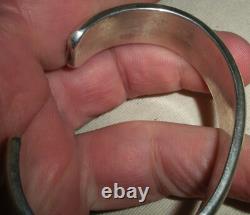 VINTAGE NAVAJO LYNDON TSOSIE CLASSIC EARLY DESIGN STERLING SILVER BRACELET vafo