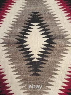 VTG Large Early Navajo Ganado Rug Navajo Weaving Hand Woven Textile 42 x 63