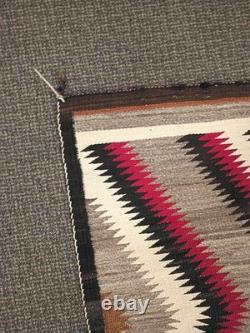 VTG Large Early Navajo Ganado Rug Navajo Weaving Hand Woven Textile 42 x 63