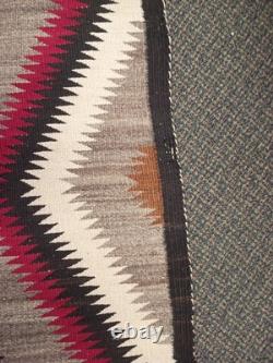 VTG Large Early Navajo Ganado Rug Navajo Weaving Hand Woven Textile 42 x 63
