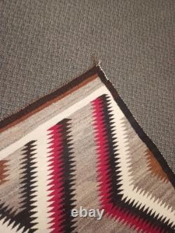 VTG Large Early Navajo Ganado Rug Navajo Weaving Hand Woven Textile 42 x 63