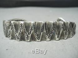 Very Early Ingot Silver Navajo Snake Bracelet