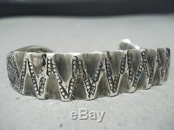 Very Early Ingot Silver Navajo Snake Bracelet