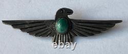 Very Early Native American Thunderbird And Arrow Souvenir Silver Pins Lot of 5