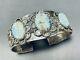 Very Early Vintage Navajo #8 Turquoise Sterling Silver Bracelet