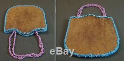 Very Fine Early 1900 Native American Columbia River Contour Beaded Bag Purse