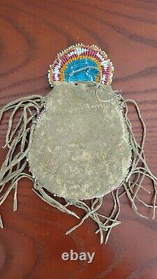 Very Fine Early 1900 Native American Plains Beaded Medicine Bag
