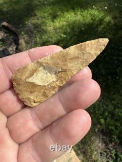 Very Nice Ancient Authentic Raw Gravel Chert Cobbs Arrowhead From NEMississippi