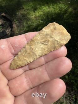 Very Nice Ancient Authentic Raw Gravel Chert Cobbs Arrowhead From NEMississippi