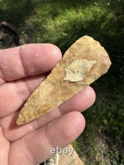 Very Nice Ancient Authentic Raw Gravel Chert Cobbs Arrowhead From NEMississippi
