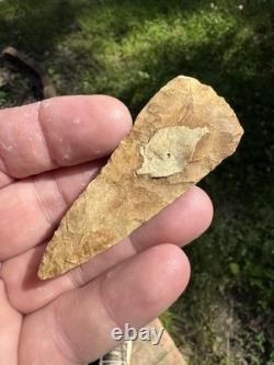 Very Nice Ancient Authentic Raw Gravel Chert Cobbs Arrowhead From NEMississippi