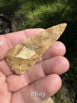 Very Nice Ancient Authentic Raw Gravel Chert Cobbs Arrowhead From NEMississippi