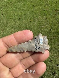 Very Nice Ancient Authentic Sonora Kirk Arrowhead From Kentucky