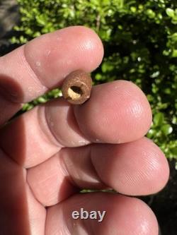 Very Nice Rare Ancient Authentic Claystone Bead From North Mississippi
