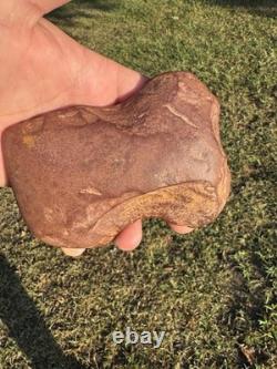 Very Rare Rabbit Earred Claystone Axe From North Mississippi