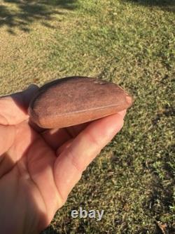 Very Rare Rabbit Earred Claystone Axe From North Mississippi