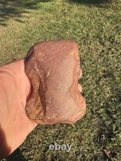 Very Rare Rabbit Earred Claystone Axe From North Mississippi