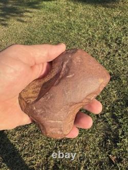 Very Rare Rabbit Earred Claystone Axe From North Mississippi