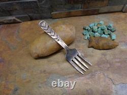 Very Specal Early Navajo Silver Fork Ingot Native Old Pawn Fred Harvey Era