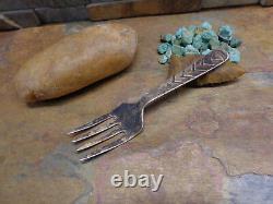 Very Specal Early Navajo Silver Fork Ingot Native Old Pawn Fred Harvey Era