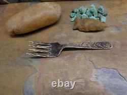 Very Specal Early Navajo Silver Fork Ingot Native Old Pawn Fred Harvey Era