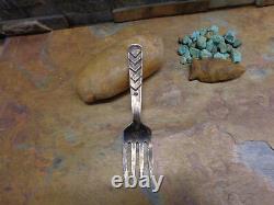 Very Specal Early Navajo Silver Fork Ingot Native Old Pawn Fred Harvey Era