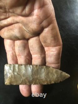 Very thin early archaic spear, ky creek find, brown dover