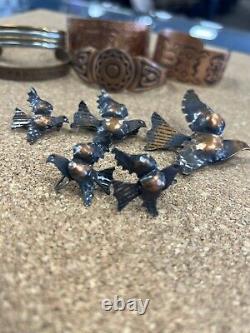 Vintage Copper Jewelry Lot Cuff Southwestern And Other