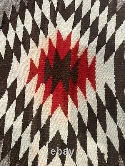 Vintage Early NAVAJO Native American Indian Woven Saddle Blanket 62 x 37