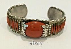 Vintage Early Natiive American Sterling Signed Paloma Zuni Bracelet