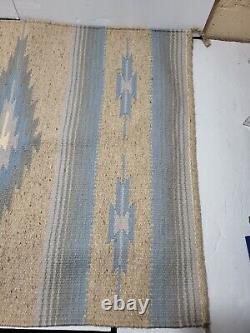 Vintage Early Native American Indian Navajo Eye Dazzler Rug Blanket 36X29