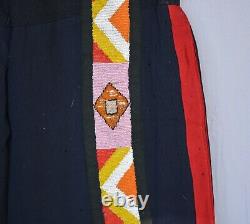 Vintage Early Native American Mens Pants Beadwork on Trade Cloth