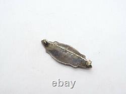 Vintage Early Native American Stamped Silver Brooch, 5.8g