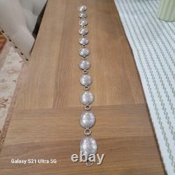 Vintage Early Native American Stamped Silver Concho Belt 31