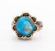 Vintage Early Navajo 60's Sleeping Beauty Turquoise Native American Ring Sz 7