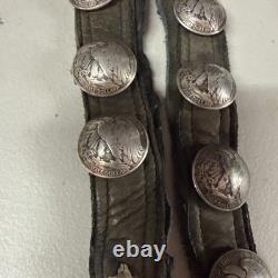 Vintage Early Navajo Sterling Concho US. 50 Pieces 9 Total Coins