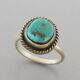 Vintage Early Navajo Sterling Silver Turquoise Ring